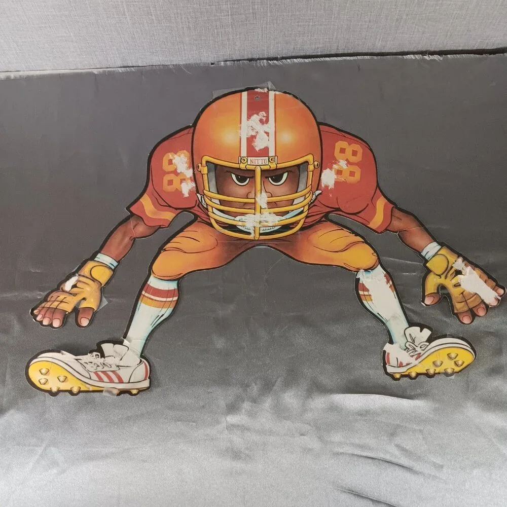 RARE VTG Beistle Die Cut Lot Cardboard Cutout Paper Wall Hanging‎ FOOTBALL Fall